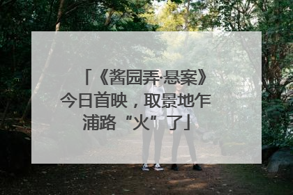 《酱园弄·悬案》今日首映，取景地乍浦路“火”了