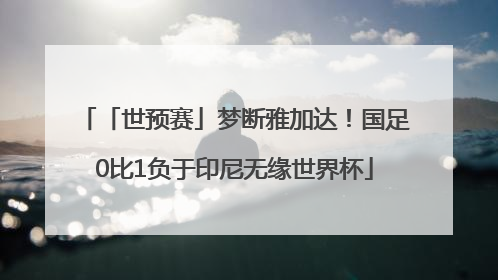 「世预赛」梦断雅加达！国足0比1负于印尼无缘世界杯