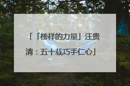 「榜样的力量」汪贵清：五十载巧手仁心
