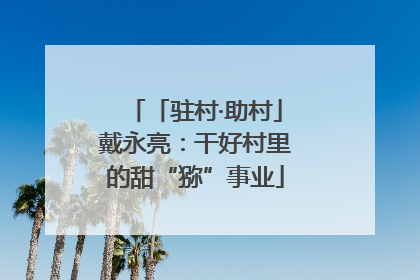「驻村·助村」戴永亮：干好村里的甜“猕”事业