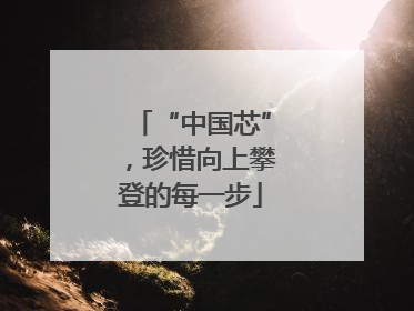 “中国芯”，珍惜向上攀登的每一步