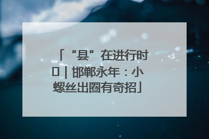 “县”在进行时⑬｜邯郸永年：小螺丝出圈有奇招