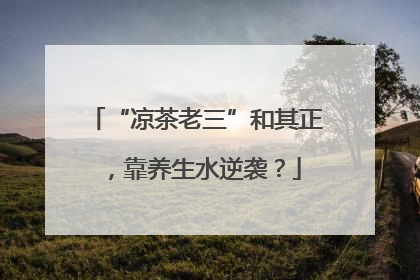 “凉茶老三”和其正，靠养生水逆袭？