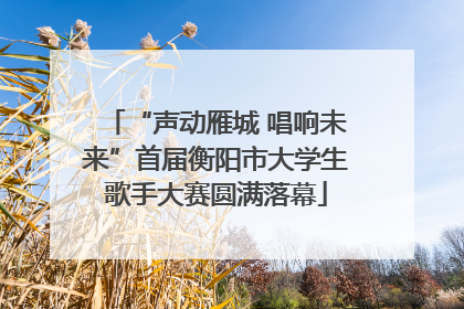 “声动雁城 唱响未来”首届衡阳市大学生歌手大赛圆满落幕