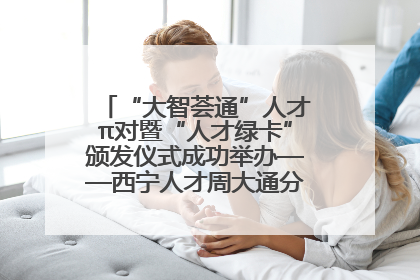 “大智荟通”人才π对暨“人才绿卡”颁发仪式成功举办——西宁人才周大通分会场亮点纷呈