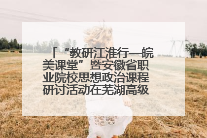 “教研江淮行—皖美课堂”暨安徽省职业院校思想政治课程研讨活动在芜湖高级职业技术学校举行
