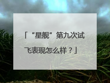 “星舰”第九次试飞表现怎么样？