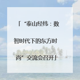 “泰山经纬：数智时代下的东方时尚”交流会召开