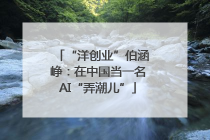 “洋创业”伯涵峥：在中国当一名AI“弄潮儿”