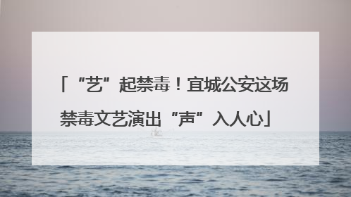 “艺”起禁毒！宜城公安这场禁毒文艺演出“声”入人心