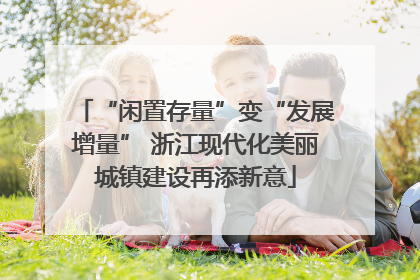 “闲置存量”变“发展增量” 浙江现代化美丽城镇建设再添新意