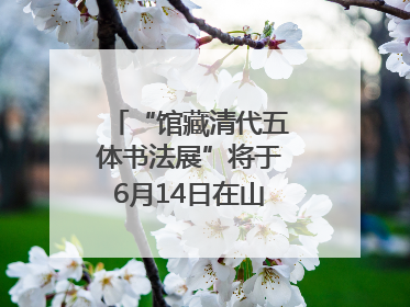 “馆藏清代五体书法展”将于6月14日在山东博物馆开展