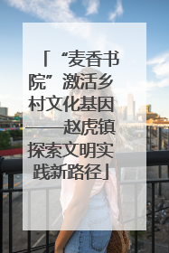 “麦香书院”激活乡村文化基因——赵虎镇探索文明实践新路径