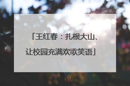 王红春：扎根大山、让校园充满欢歌笑语