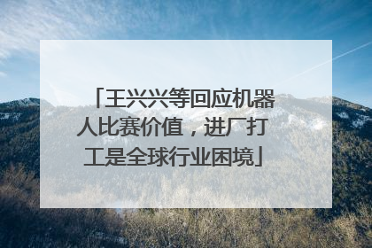 王兴兴等回应机器人比赛价值，进厂打工是全球行业困境