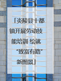 炎陵县十都镇开展劳动技能培训 绘就“致富有路”新图景