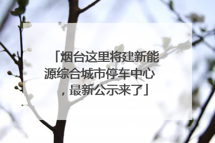 烟台这里将建新能源综合城市停车中心，最新公示来了