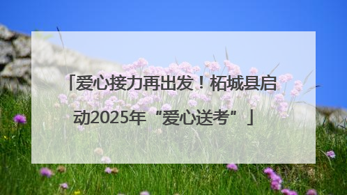 爱心接力再出发！柘城县启动2025年“爱心送考”