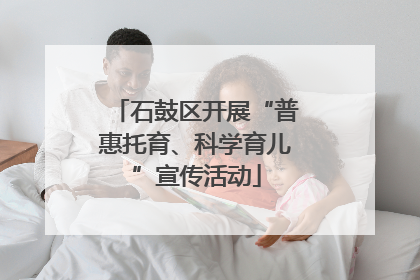 石鼓区开展“普惠托育、科学育儿”宣传活动