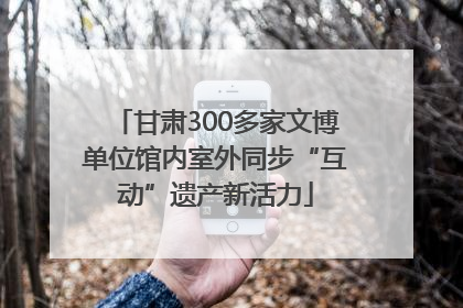 甘肃300多家文博单位馆内室外同步“互动”遗产新活力