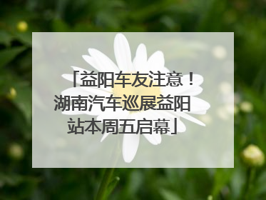 益阳车友注意！湖南汽车巡展益阳站本周五启幕