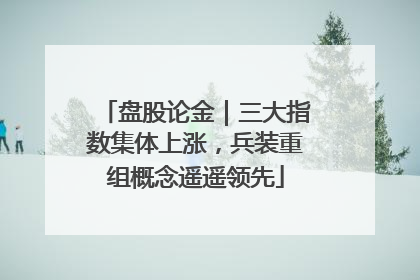 盘股论金｜三大指数集体上涨，兵装重组概念遥遥领先