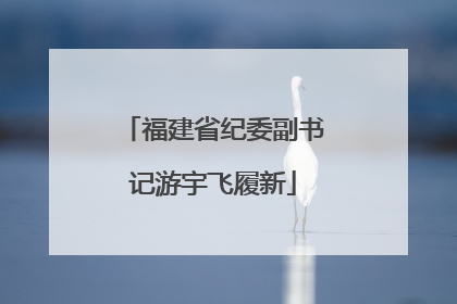 福建省纪委副书记游宇飞履新