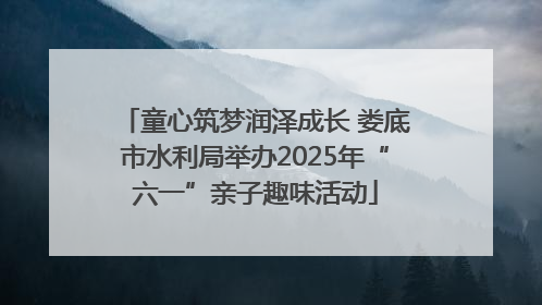 童心筑梦润泽成长 娄底市水利局举办2025年“六一”亲子趣味活动