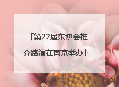 第22届东博会推介路演在南京举办