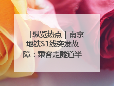 纵览热点｜南京地铁S1线突发故障：乘客走隧道半个多小时才出站，地铁方称造成误机会解决处理
