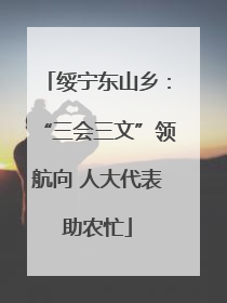 绥宁东山乡：“三会三文”领航向 人大代表助农忙