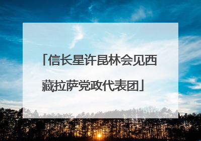 信长星许昆林会见西藏拉萨党政代表团