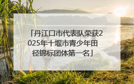 丹江口市代表队荣获2025年十堰市青少年田径锦标团体第一名