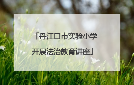 丹江口市实验小学开展法治教育讲座