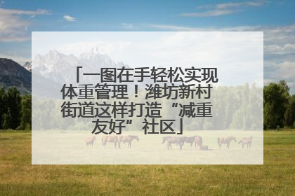 一图在手轻松实现体重管理！潍坊新村街道这样打造“减重友好”社区