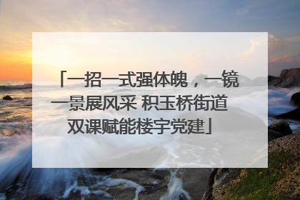 一招一式强体魄，一镜一景展风采 积玉桥街道双课赋能楼宇党建