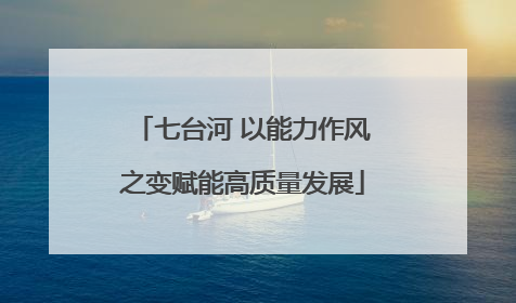 七台河 以能力作风之变赋能高质量发展