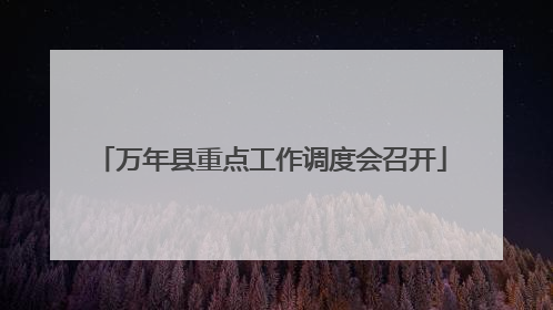 万年县重点工作调度会召开