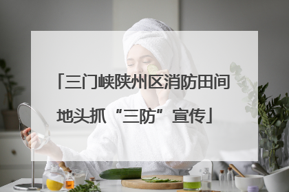 三门峡陕州区消防田间地头抓“三防”宣传