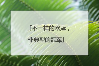 不一样的欧冠，非典型的冠军