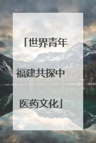 世界青年福建共探中医药文化