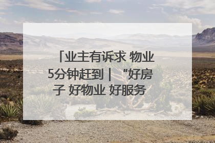 业主有诉求 物业5分钟赶到｜“好房子 好物业 好服务”系列报道④