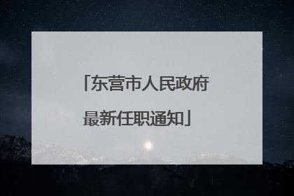 东营市人民政府最新任职通知