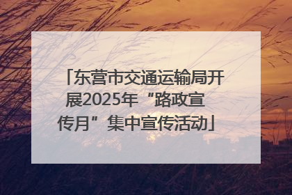 东营市交通运输局开展2025年“路政宣传月”集中宣传活动