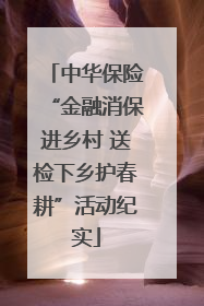 中华保险“金融消保进乡村 送检下乡护春耕”活动纪实