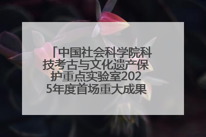中国社会科学院科技考古与文化遗产保护重点实验室2025年度首场重大成果发布会在京举行