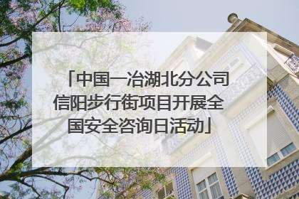 中国一冶湖北分公司信阳步行街项目开展全国安全咨询日活动