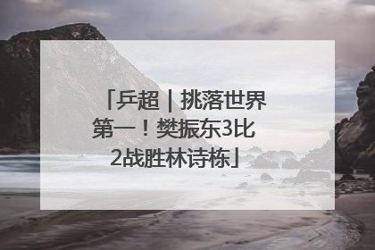 乒超｜挑落世界第一！樊振东3比2战胜林诗栋