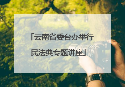 云南省委台办举行民法典专题讲座
