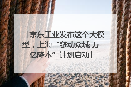 京东工业发布这个大模型，上海“链动众城 万亿降本”计划启动